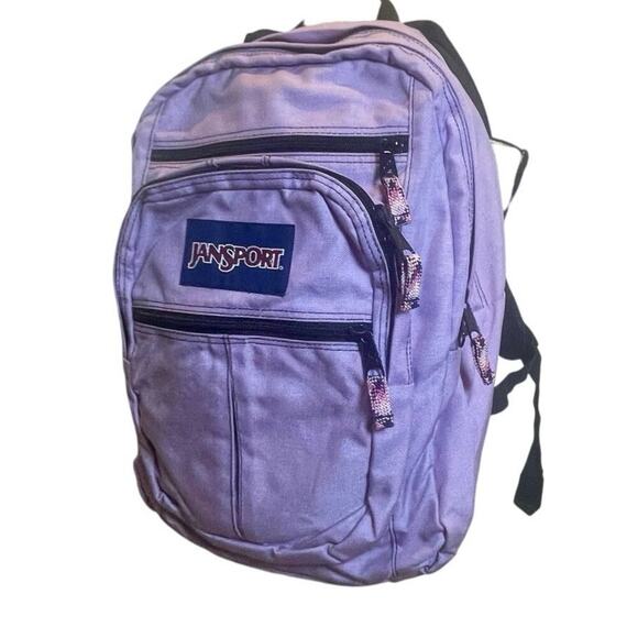 JANSPORT BACKPACK LAPTOP COMPUTER PASTEL LILAC POCKETS SCHOOL COLLEGE VERSATILE - Picture 2 of 16